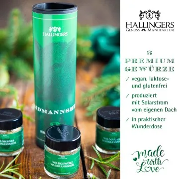 Waidmannsheil Wild - Gewürz-Set, 3 Gläser in Geschenkdose