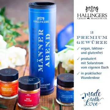 Endlich Männer-Abend - Gewürz-Set, 3 Gläser in Geschenkdose