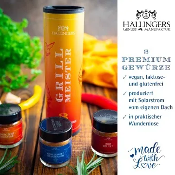 Grill-Meister - Gewürz-Set, 3 Gläser in Geschenkdose