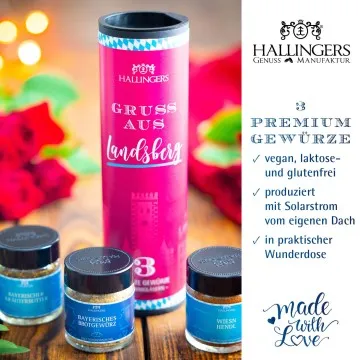 Gruß aus Landsberg - Gewürz-Set, 3 Gläser in Geschenkdose