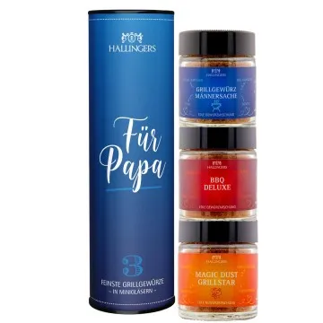 Für Papa - Gewürz-Set, 3 Gläser in Geschenkdose