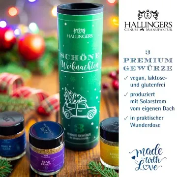 Schöne Weihnachten - Gewürz-Set, 3 Gläser in Geschenkdose