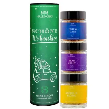Schöne Weihnachten - Gewürz-Set, 3 Gläser in Geschenkdose
