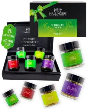Veggie Mix - Gewürz-Set, 5er Geschenkbox & Booklet