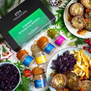 Frohe Weihnachten - Gewürz-Set, 5er Geschenkbox & Booklet