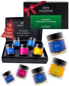 Frohe Weihnachten - Gewürz-Set, 5er Geschenkbox & Booklet