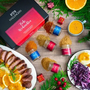 Frohe Weihnachten - Gewürz-Set, 5er Geschenkbox & Booklet