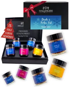 Danke & Frohes Fest - Gewürz-Set, 5er Geschenkbox & Booklet