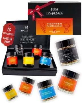 Meistergriller - Gewürz-Set, 5er Geschenkbox & Booklet