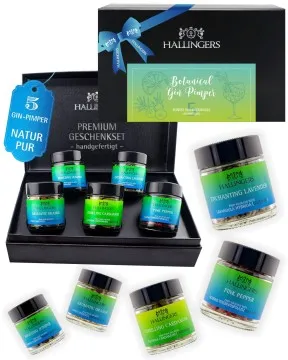 Botanical Gin Pimper - Gewürz-Set, 5er Geschenkbox & Booklet