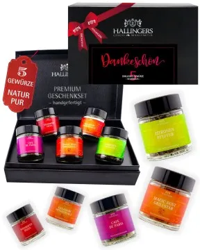 Dankeschön - Gewürz-Set, 5er Geschenkbox & Booklet