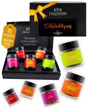Entschuldigung - Gewürz-Set, 5er Geschenkbox & Booklet