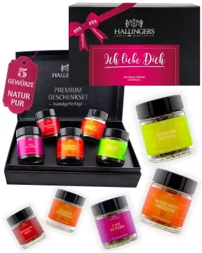 Ich liebe Dich Pink - Gewürz-Set, 5er Geschenkbox & Booklet