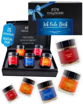Ich liebe Dich Blue - Gewürz-Set, 5er Geschenkbox & Booklet