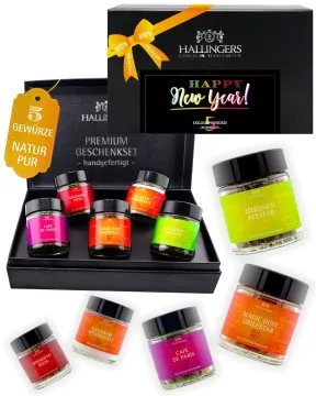 Happy New Year Color - Gewürz-Set, 5er Geschenkbox & Booklet