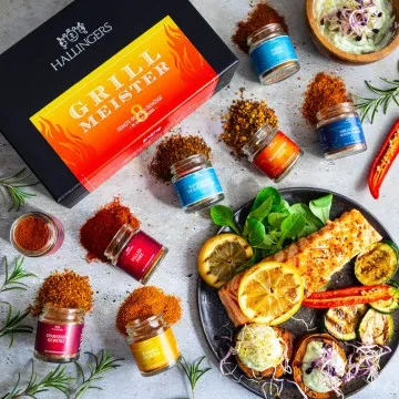 Grillmeister - Gewürz-Set, 8er Geschenkbox & Booklet