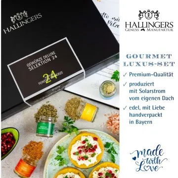 24er Gewürz-Set & Happiness is handgemacht - Gewürz-Set, 24er Geschenkbox & Booklet