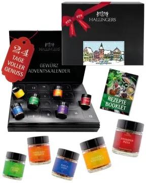Adventskalender Nostalgische Altstadt - Gewürz, 24er Geschenkbox & Booklet