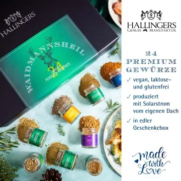 Waidmannsheil XXL - Gewürz-Set, 24er Geschenkbox & Booklet