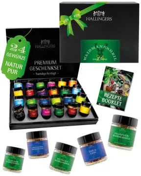 Waidmannsheil XXL - Gewürz-Set, 24er Geschenkbox & Booklet