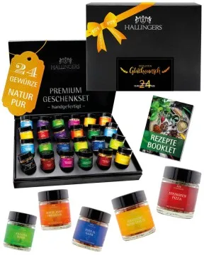 Herzlichen Glückwunsch - Gewürz-Set, 24er Geschenkbox & Booklet