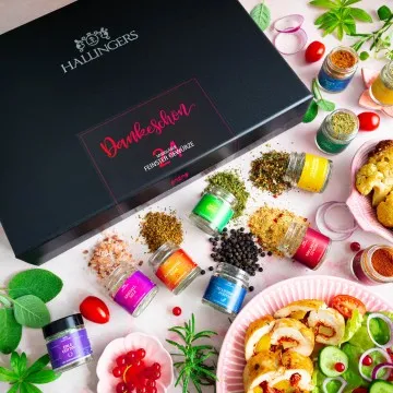 Dankeschön - Gewürz-Set, 24er Geschenkbox & Booklet