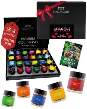 Ich liebe Dich - Gewürz-Set, 24er Geschenkbox & Booklet