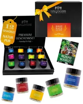 Brot-Backlust XL - Gewürz-Set, 12er Geschenkbox & Booklet