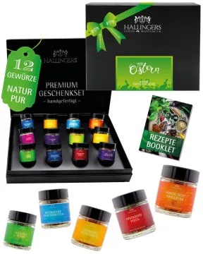 Frohe Ostern - Gewürz-Set, 12er Geschenkbox & Booklet