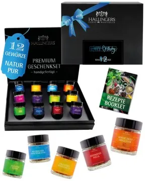 Happy Birthday - Gewürz-Set, 12er Geschenkbox & Booklet