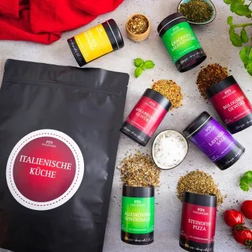 Italienische Küche - Gewürz-Set, Probierset Aromadosen