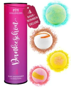 Dankeschön - Badebomben-Set, 4 Badekugeln Bath Bomb