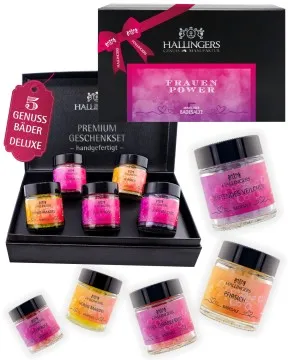 Frauen-Power - Badesalze-Set, 5x Badezusatz Totes Meer