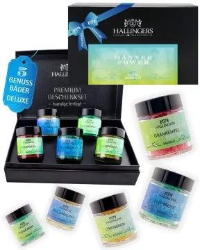Männer-Power - Badesalze-Set, 5x Badezusatz Totes Meer