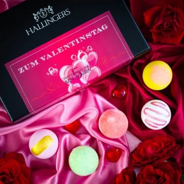Zum Valentinstag - Badebomben-Set, 5 Badekugeln Bath Bomb