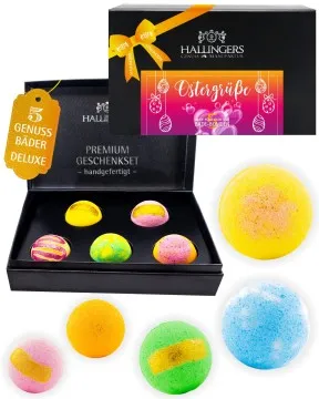 Ostergrüße - Pink - Badebomben-Set, 5 Badekugeln Bath Bomb