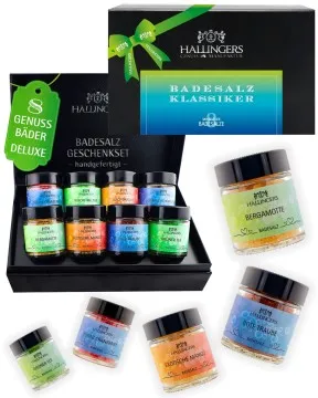 Badesalz Klassiker - Blue - Badesalze-Set, 8x Badezusatz Totes Meer