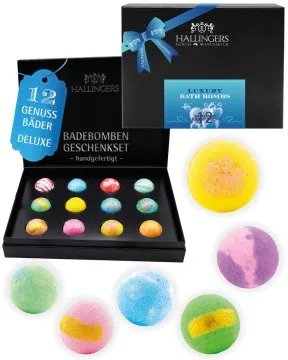 Luxury Bath Bombs - Blue - Badebomben-Set, 12 Badekugeln Bath Bomb