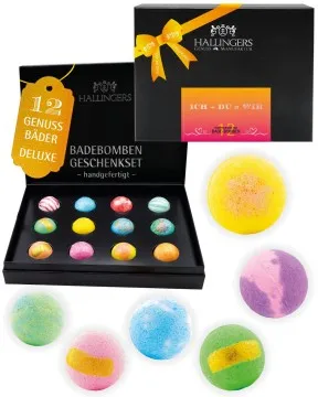 Luxury Bath Bombs - DU + ICH = WIR - Badebomben-Set, 12 Badekugeln Bath Bomb
