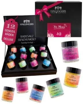 Zum Muttertag - Badesalze-Set, 12x Badezusatz Totes Meer