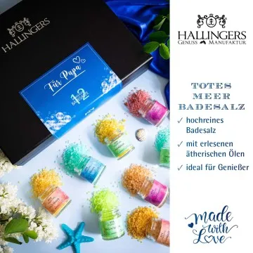 Zum Vatertag - Badesalze-Set, 12x Badezusatz Totes Meer