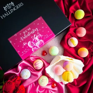Zum Valentinstag - Badebomben-Set, 12 Badekugeln Bath Bomb