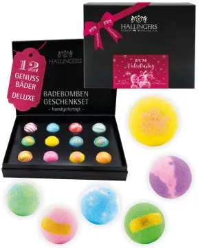 Zum Valentinstag - Badebomben-Set, 12 Badekugeln Bath Bomb