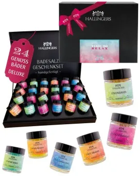 Time to Relax - Badesalze-Set, 24x Badezusatz Totes Meer
