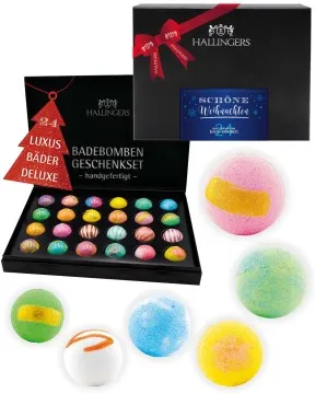 Schöne Weihnachten - Badebomben-Set, 24 Badekugeln Bath Bomb