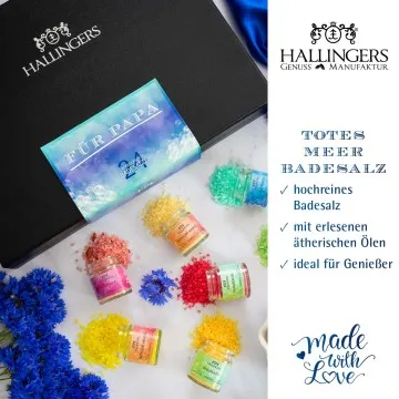 Für Papa - Badesalze-Set, 24x Badezusatz Totes Meer