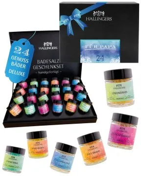 Für Papa - Badesalze-Set, 24x Badezusatz Totes Meer