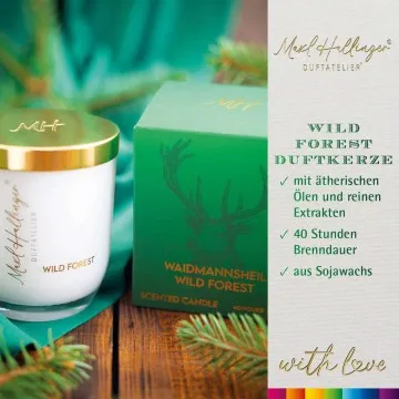 Waidmannsheil (Wild Forest) - Duftkerze, 40h Raumduft Sojawachs