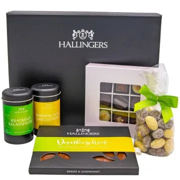 Mama & Papa Box white (großes Mitbringsel Schokolade, Pralinen, Gewürze & Nougatmandeln) - Feinkost-Set, XXL-Geschenkkorb Gourmet