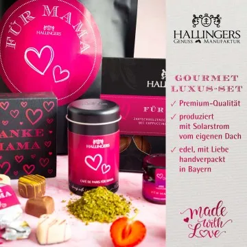 Für Mama XXL (großes Mitbringsel Nougatmandeln, Pralinen, Schokolade, Konfitüre & Gewürz) - Feinkost-Set, XXL-Wundertüte Gourmet